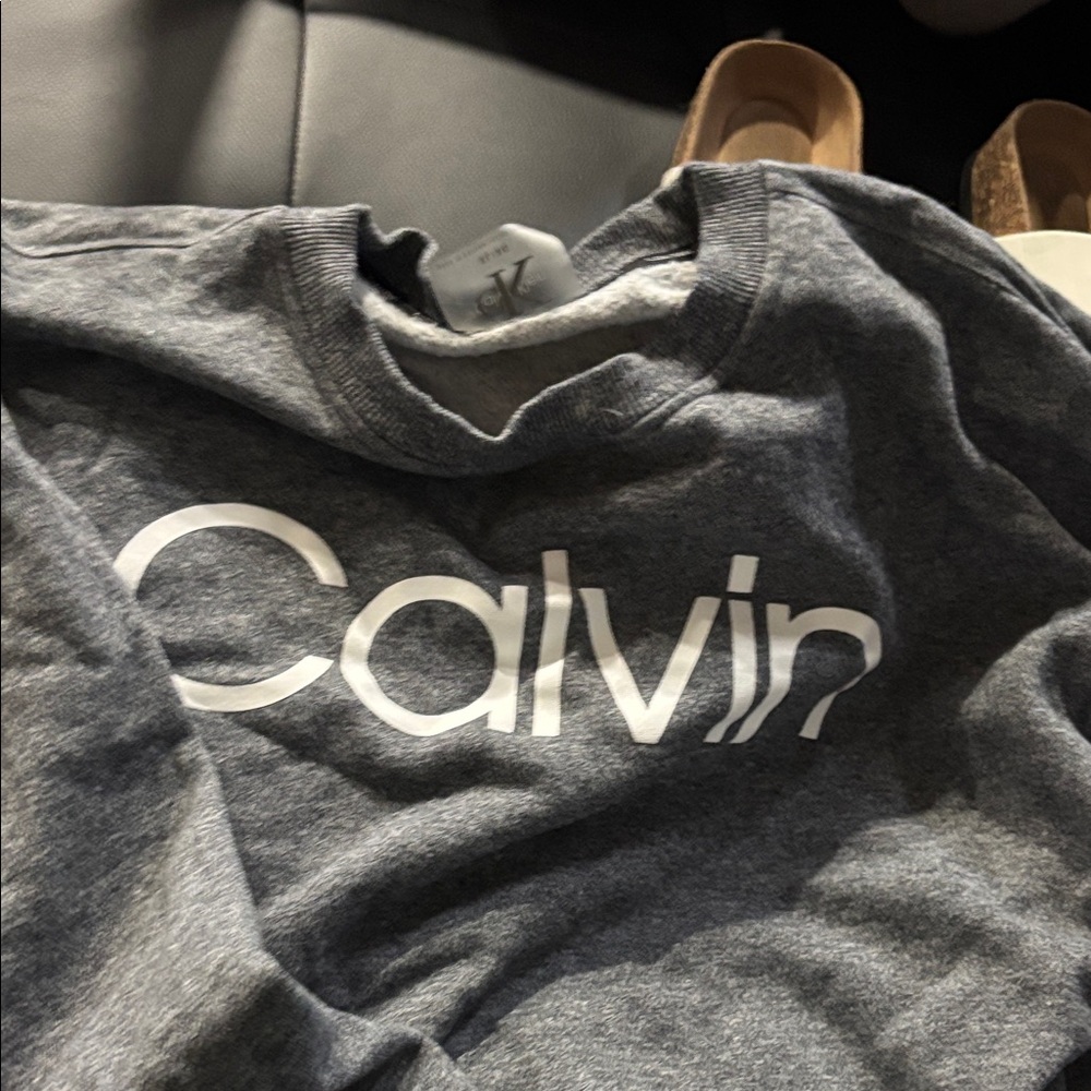 Calvin Klein Heather Gray Knit Top